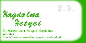 magdolna hetyei business card